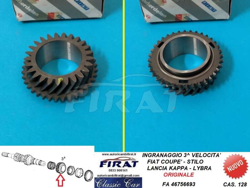 INGRANAGGIO CAMBIO FIAT COUPE'-STILO-LYBRA-KAPPA 3^V (46756693)